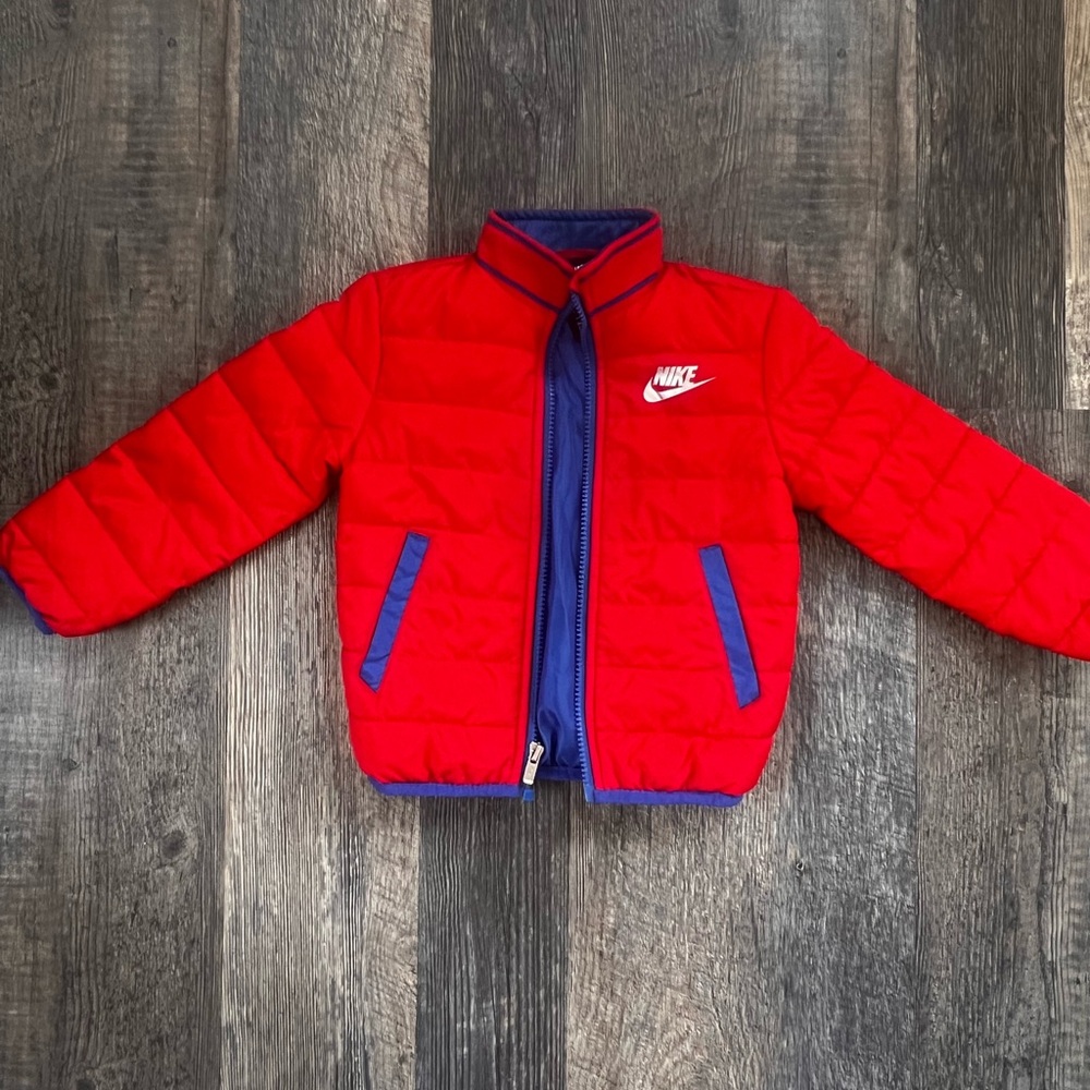 Nike Red and Blue light puffer Jacket